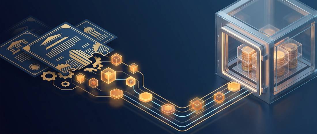 T&iacute;n dụng doanh nghiệp token h&oacute;a chảy v&agrave;o một vault cho vay on-chain