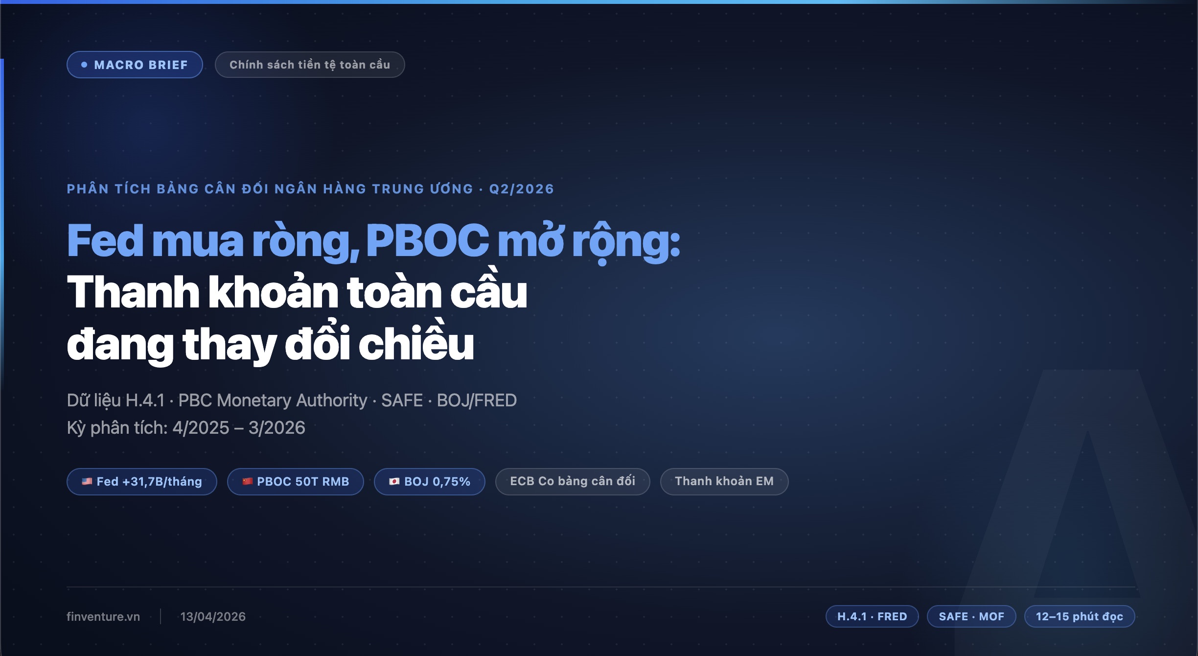 Fed chuyển sang mua ròng, PBOC mở rộng bảng cân đối: Thanh khoản toàn cầu đang thay đổi chiều